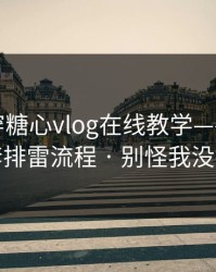 我来拆穿糖心vlog在线教学——我给你一套排雷流程 · 别怪我没提醒
