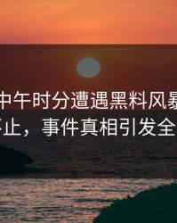 明星在中午时分遭遇黑料风暴，网民热议不止，事件真相引发全民讨论